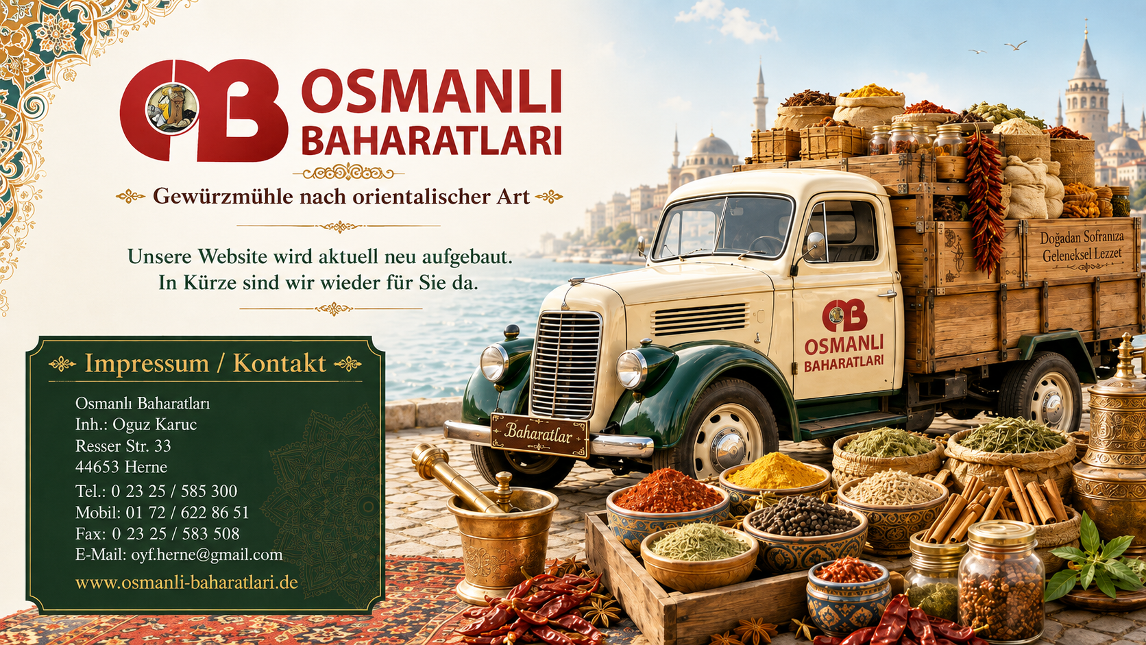 Osmanlı Baharatları – Website wird aktuell neu aufgebaut